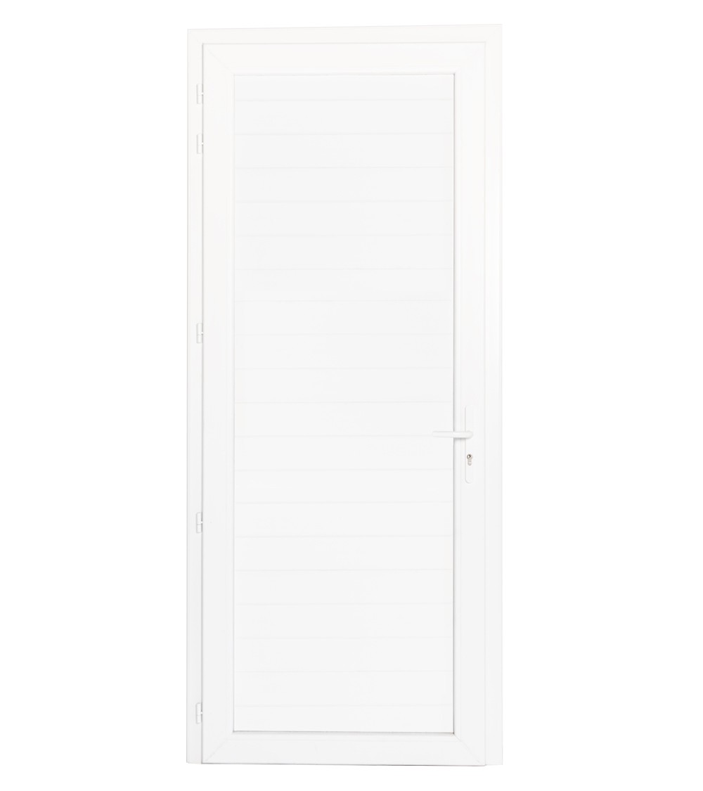 Porte pleine PVC avec serrure 1 vantail OF/OA